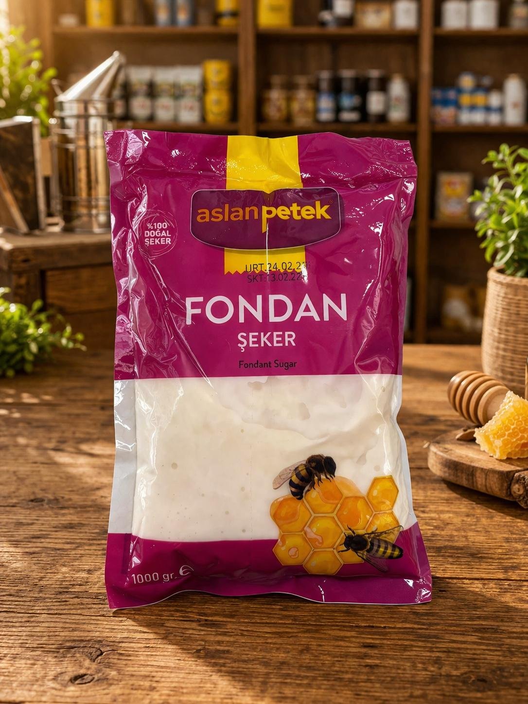 ASLAN PETEK FONDAN ŞEKER 1 KG